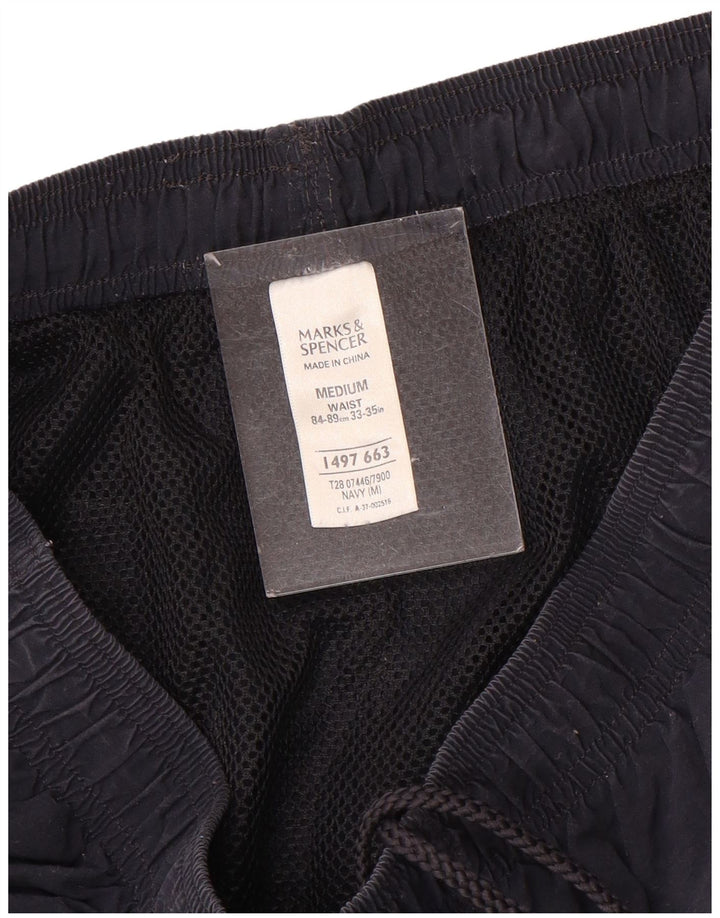 Marks & Spencer Herren-Badeshorts, mittelgroß, marineblau, Polyamid