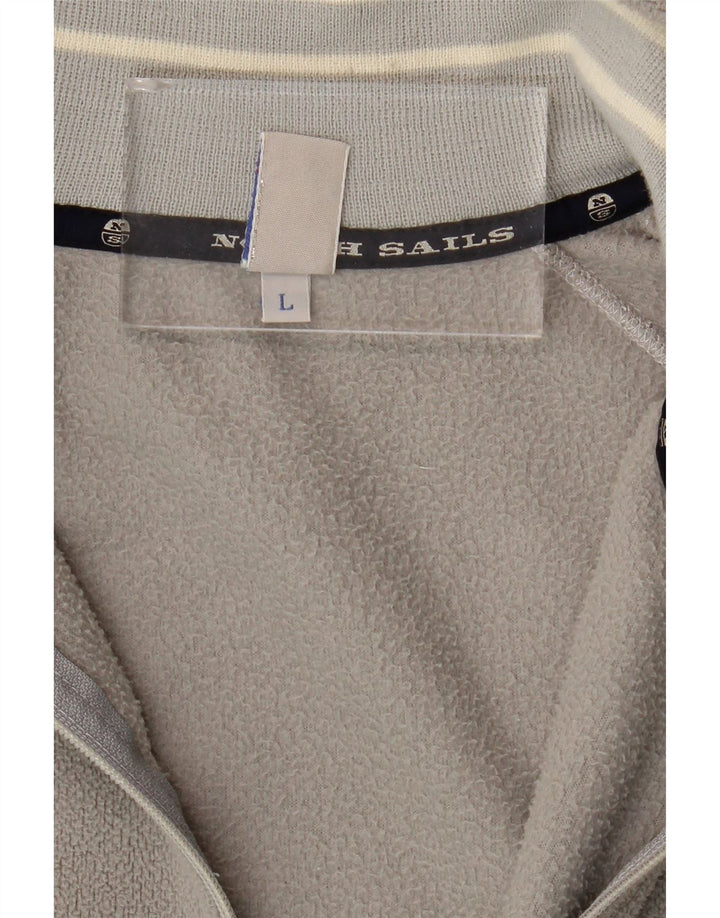 North Sails Herren Fleecejacke UK 40 Large Grau Colourblock Polyester