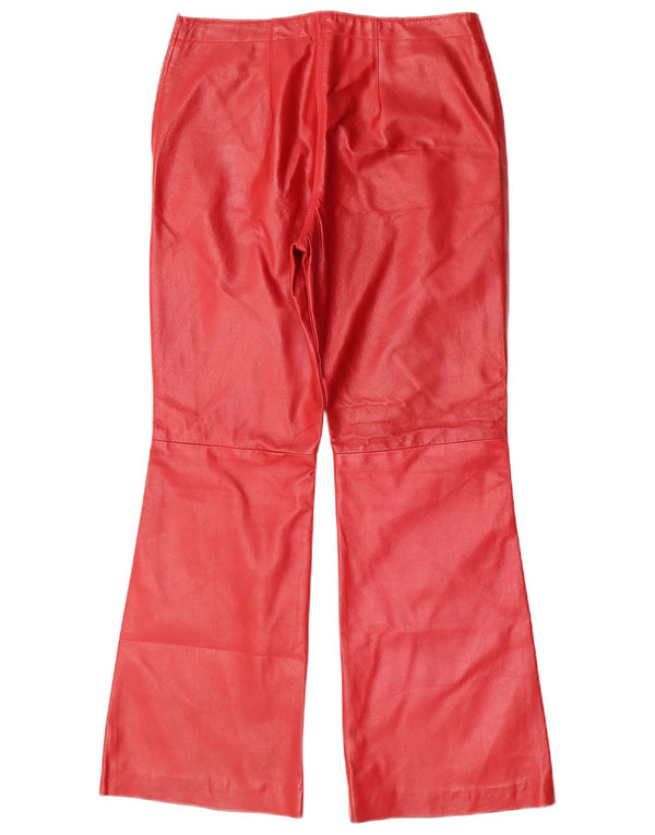 Conbipel Damen Flare-Lederhose IT 46 Large W30 L30 Rotes Leder