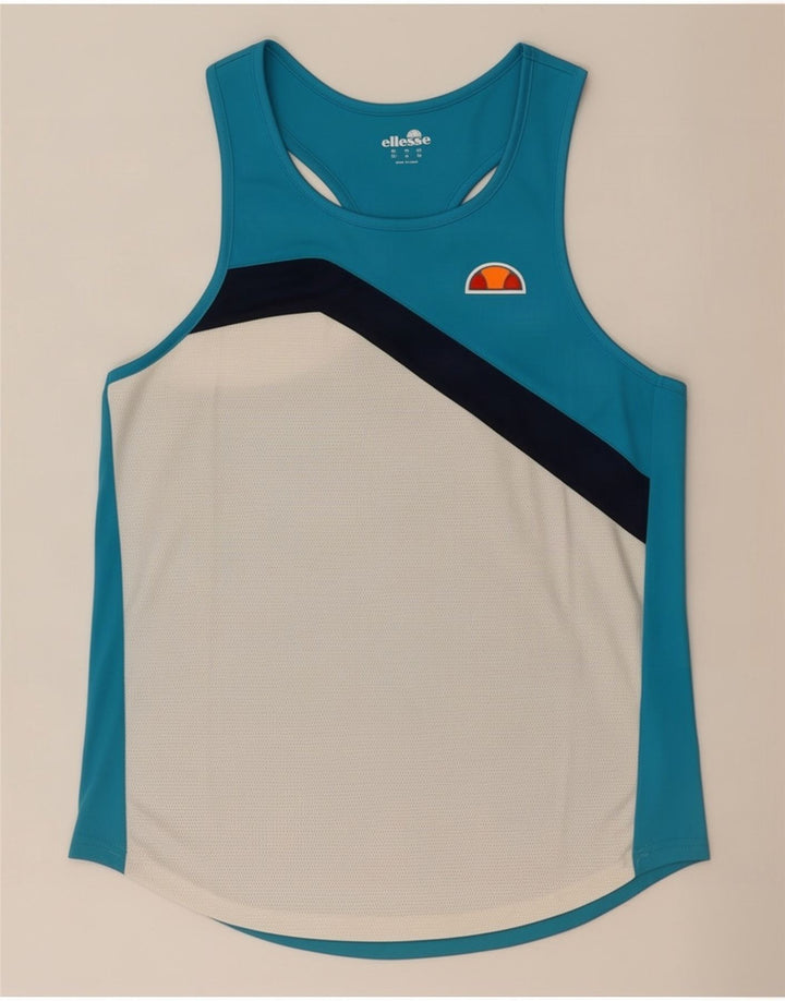 Ellesse Herren-Weste mit Grafik, Mittelblaues Farbblock-Polyester