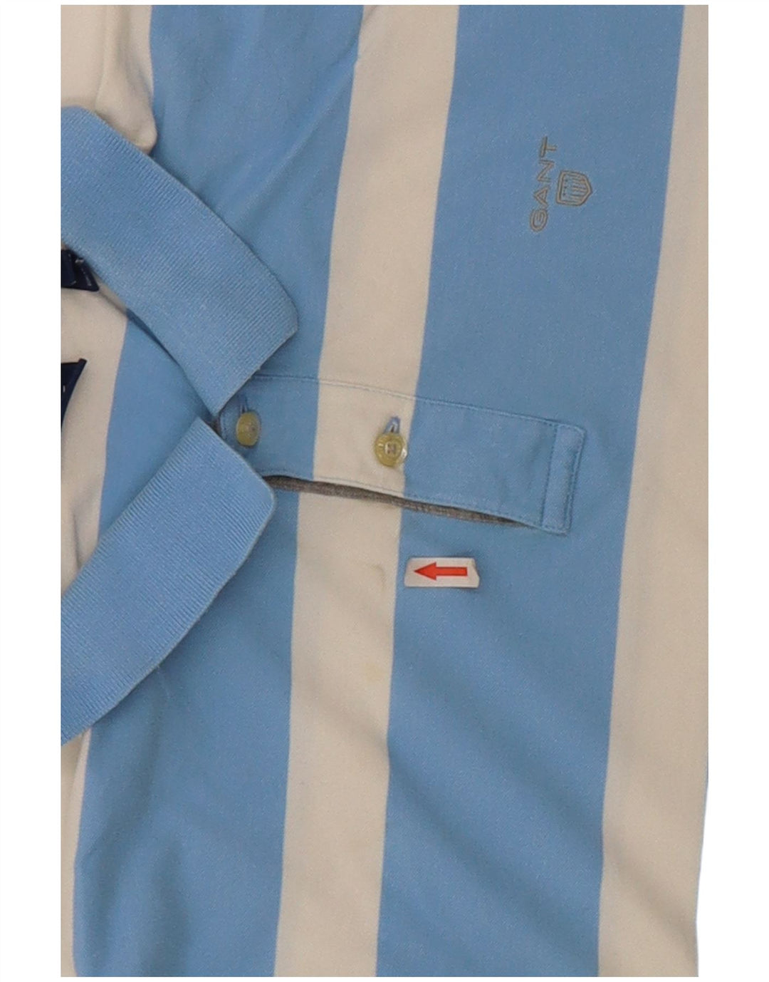 Gant Herren-Poloshirt, groß, blau gestreift, Baumwolle