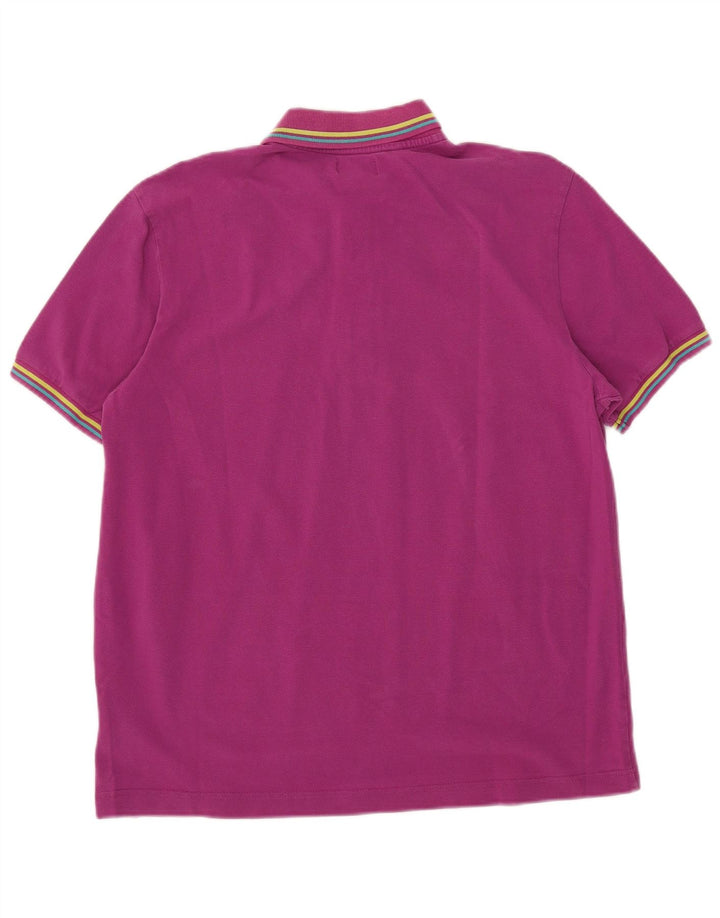 Kappa Herren-Poloshirt, groß, lila gestreift