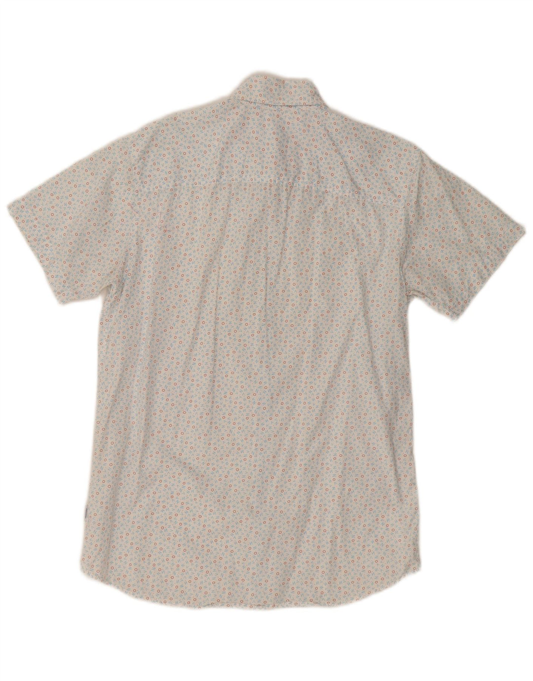 Jack & Jones Herren-Kurzarmhemd, klein, weiß gefleckte Baumwolle
