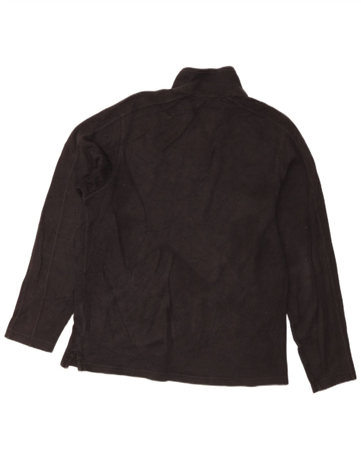 Eddie Bauer Herren-Pullover mit Reißverschluss am Hals, mittelschwarze Baumwolle