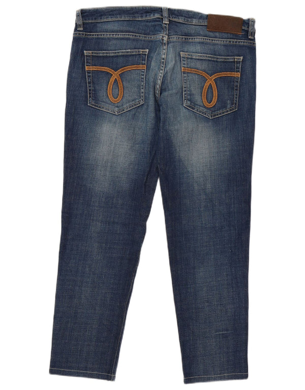 Calvin Klein Damen Straight Jeans W31 L27 Blaue Baumwolle