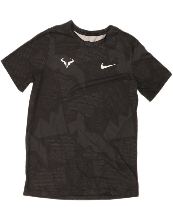 Nike Rafa T-Shirt für Jungen, 13–14 Jahre, XL, grau, geometrisch, Polyester