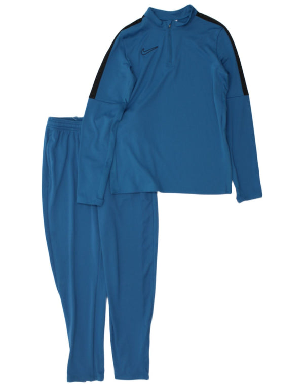 Nike Dri Fit Full-Trainingsanzug für Jungen, 12–13 Jahre, Größe L, Blau, Farbblock