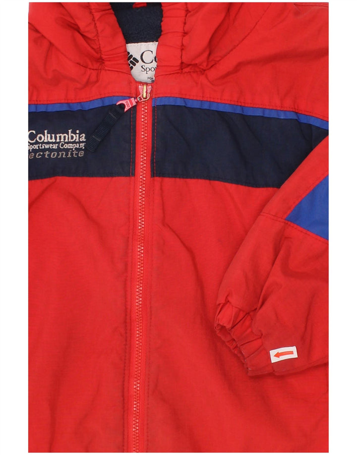 COLUMBIA Windjacke mit Kapuze für Jungen, 2–3 Jahre, rotes Farbblockdesign