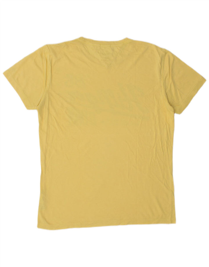 Tommy Hilfiger Herren-T-Shirt mit Grafik, mittelgelbe Baumwolle