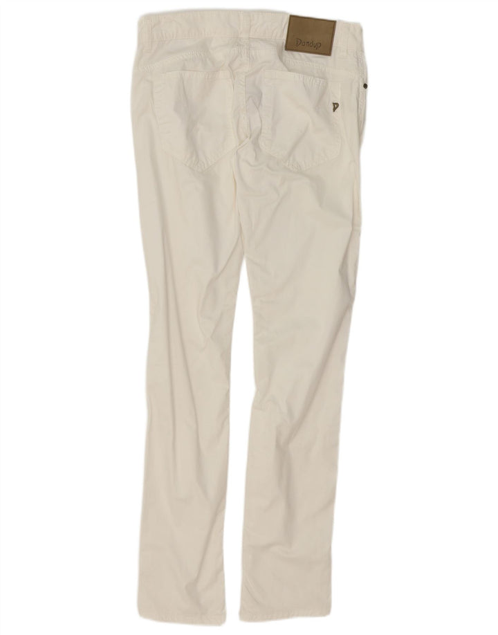 DONDUP Womens Slim Casual Trousers W30 L31 White Cotton