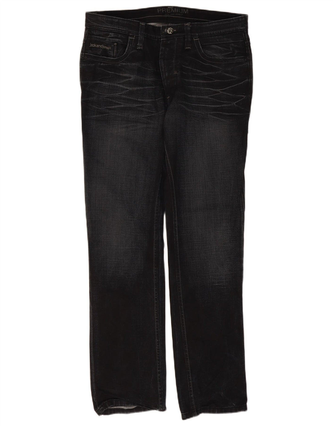 Jack & Jones Herren Straight Jeans W36 L34 Schwarz