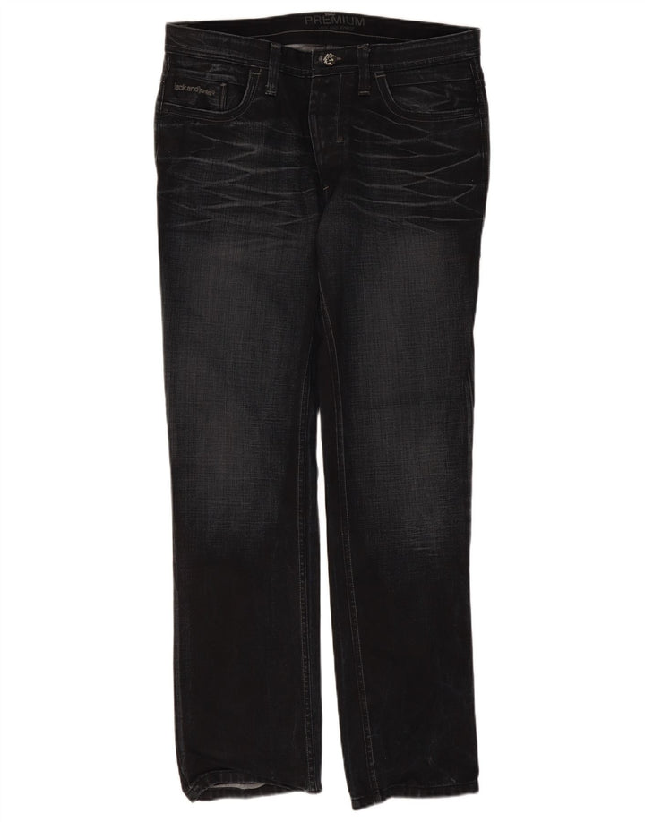 Jack & Jones Herren Straight Jeans W36 L34 Schwarz