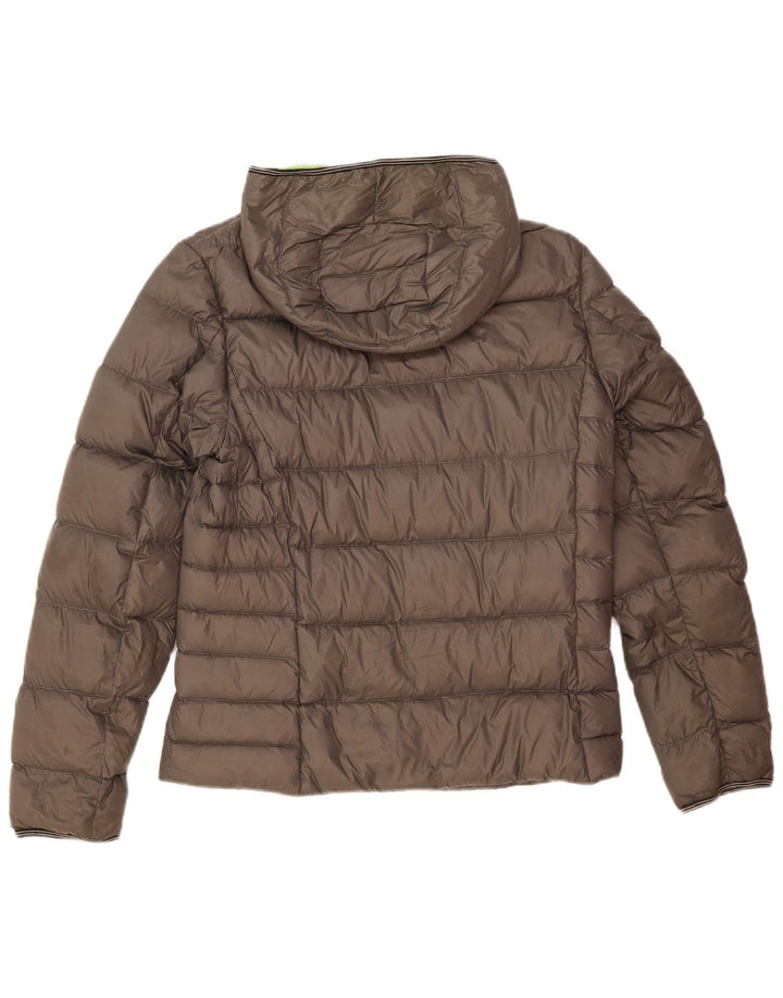 Fred Perry Herren-Jacke mit Kapuze, gepolstert, Größe 36, Grau