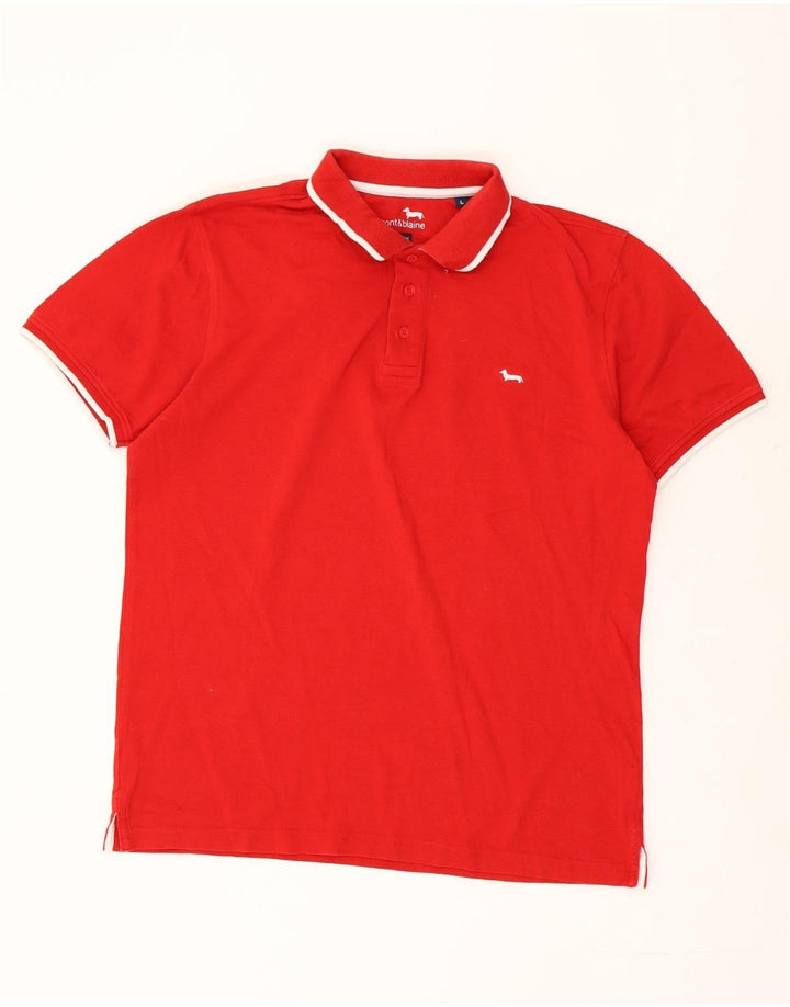 HARMONT & BLAINE Herren-Poloshirt mit normaler Passform, große rote Baumwolle