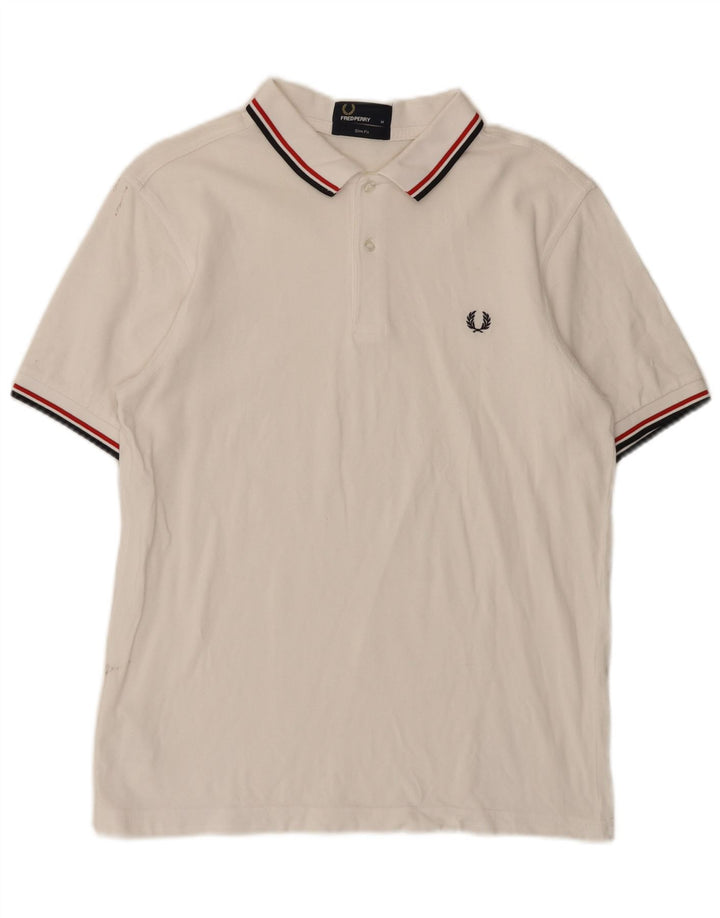 Fred Perry Herren Slim Fit Poloshirt Mittelweiße Baumwolle