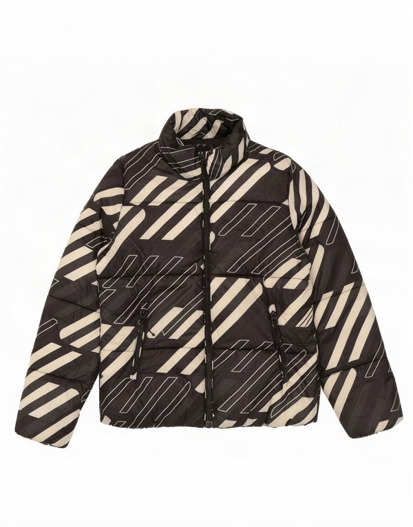 Superdry Herren Graphic Wattierte Jacke UK 40 Large Schwarz Polyester