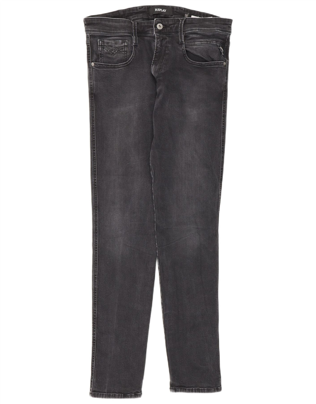 Replay Herren Skinny Jeans W32 L34 Graue Baumwolle
