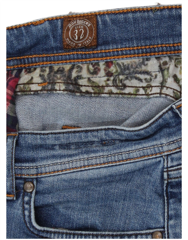 Roy Rogers Damen Straight Jeans W32 L30 Blaue Baumwolle