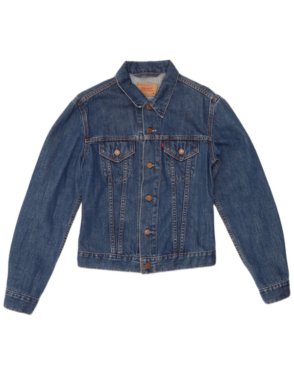 LEVI'S Jeansjacke für Mädchen, 10–11 Jahre, mittelblaue Baumwolle