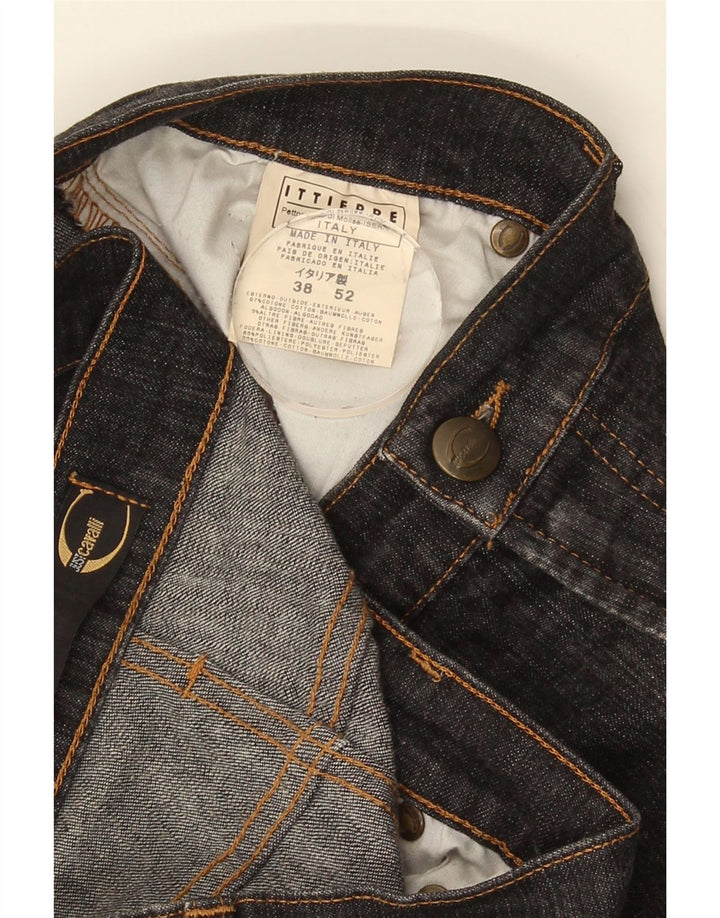 Just Cavalli Herren Bootcut Jeans IT 52 XL W38 L30 Schwarze Baumwolle