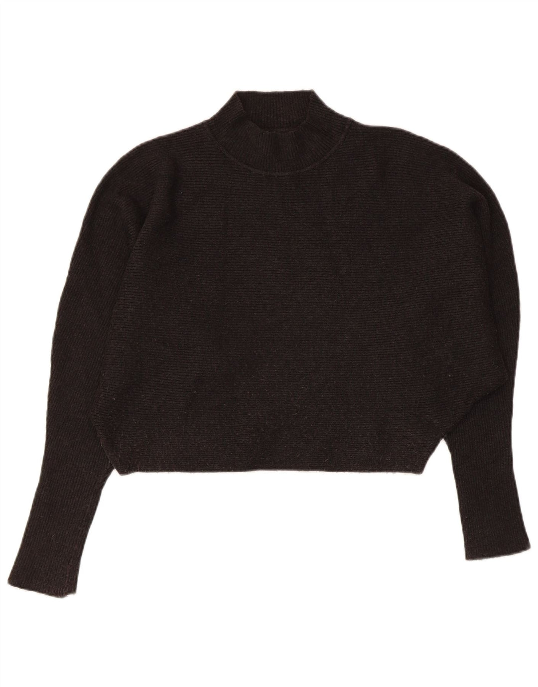 Zara Damen Crop Rollkragenpullover Pullover UK 14 Mittelgrau
