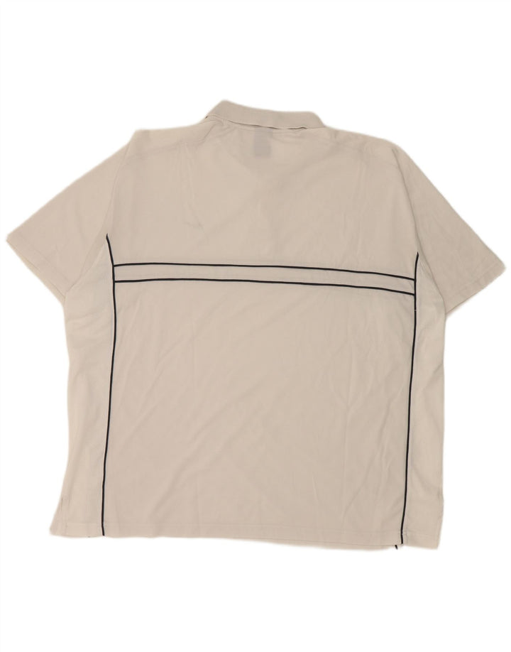 Nike Herren Poloshirt 2XL Weiß gestreift