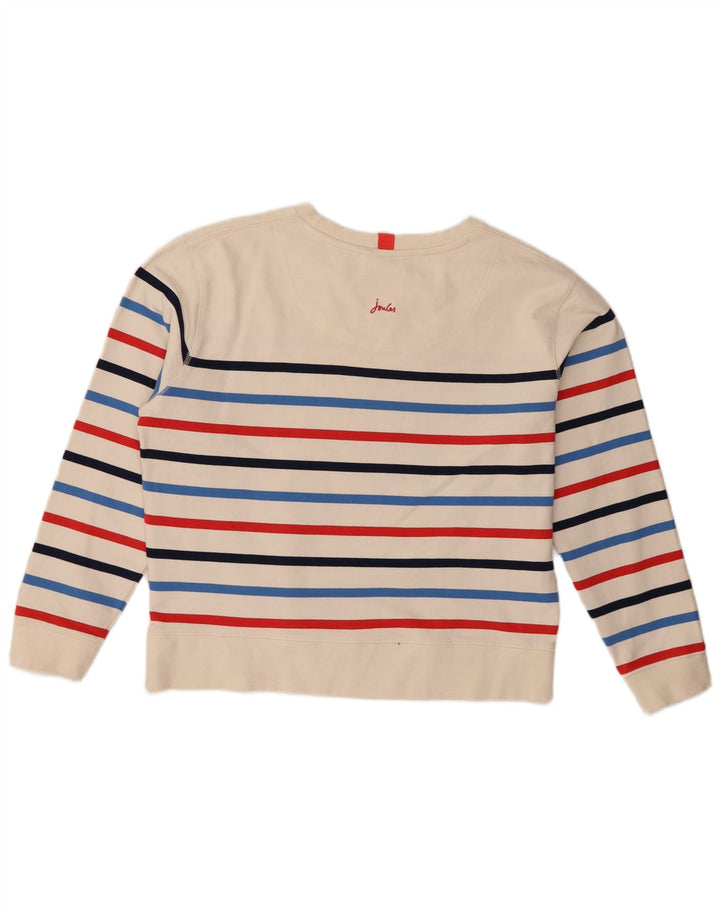 Joules Damen-Sweatshirt in Übergröße, Gr. 10, Größe S, gebrochenes Weiß, gestreift