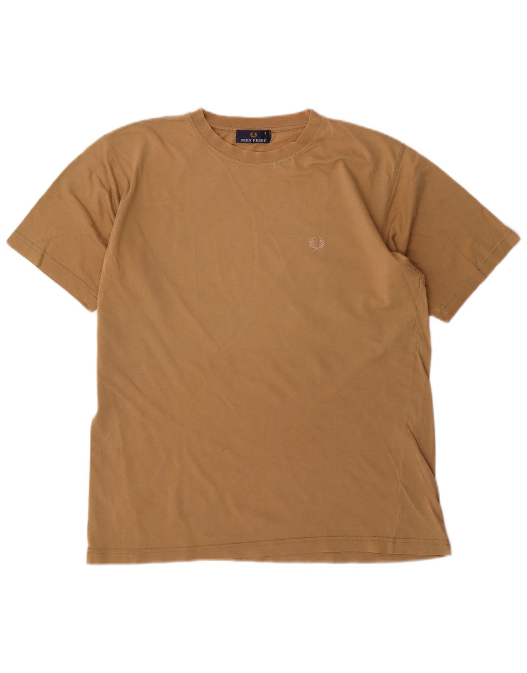 Fred Perry Herren T-Shirt Top Small Beige Baumwolle