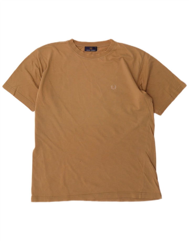 Fred Perry Herren T-Shirt Top Small Beige Baumwolle