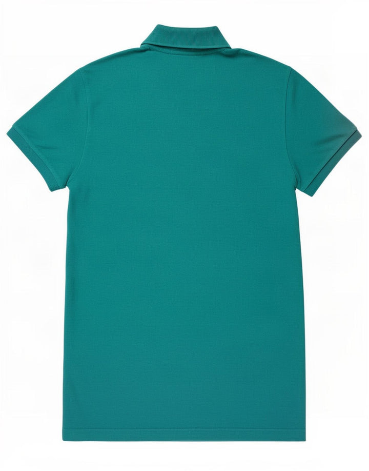 Lacoste Herren-Poloshirt, Größe 4, mittlere türkisfarbene Baumwolle