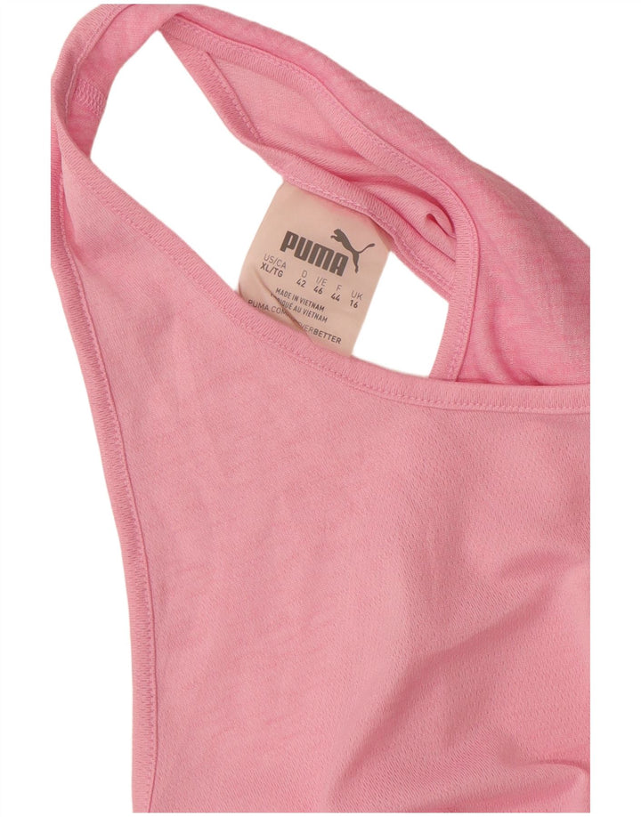 Puma Damen Weste Top UK 16 Large Rosa Polyester