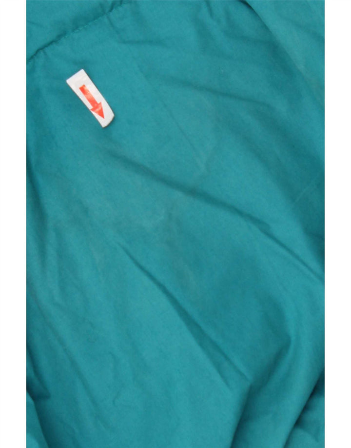 Vintage Herren Wattierte Jacke UK 42 XL Blau Colourblock Polyester