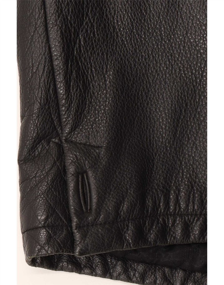 Angelo Litrico Herren Lederjacke XL Schwarz Klassisch