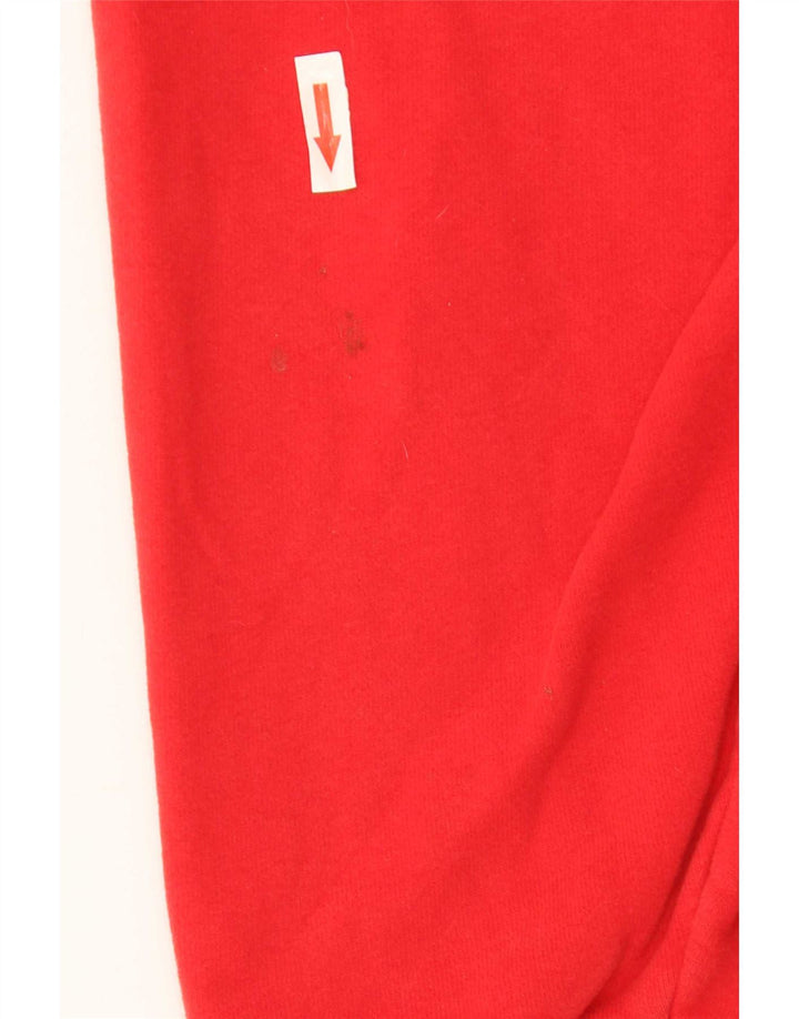 Superdry Herren-Sweatshirt mit Reißverschluss am Hals, Größe L, aus roter Baumwolle