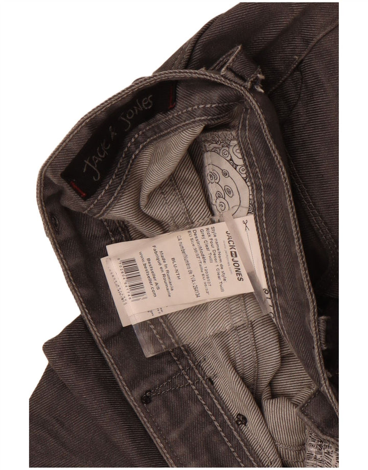 Jack & Jones Herren Straight Jeans W30 L32 Graue Baumwolle