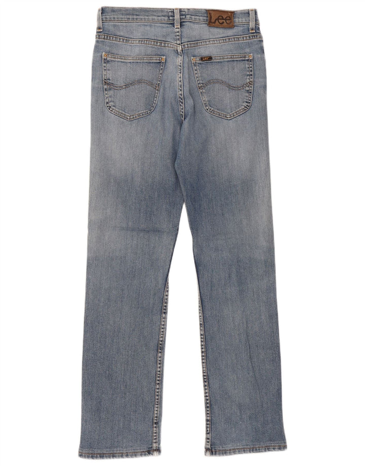 Lee Herren Brooklyn Distressed Straight Jeans W33 L34 Blaue Baumwolle