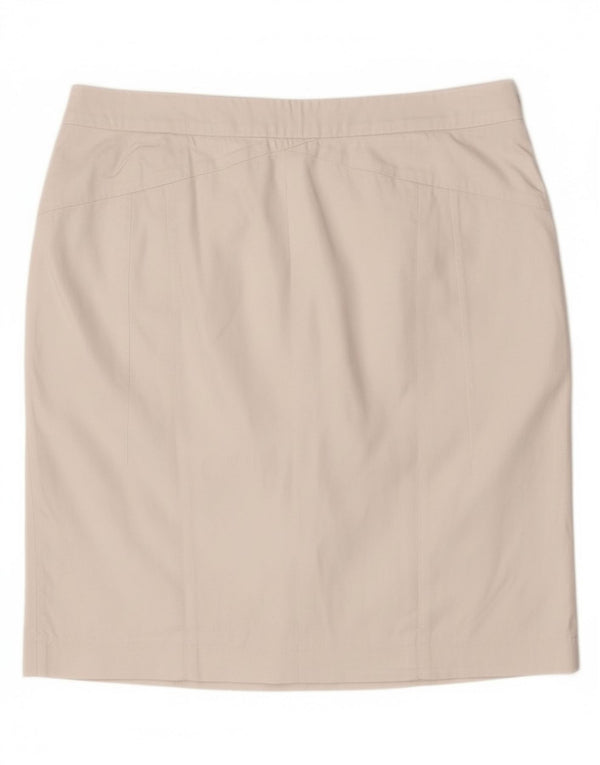 Calvin Klein Damen-Rock mit hoher Taille, gerader Rock, EU 46, XL, W30, weiße Baumwolle