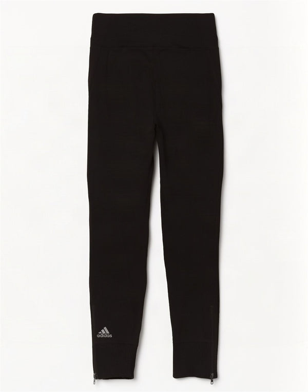 Adidas Damen Trainingshose UK 8/10 Small Schwarz Rayon