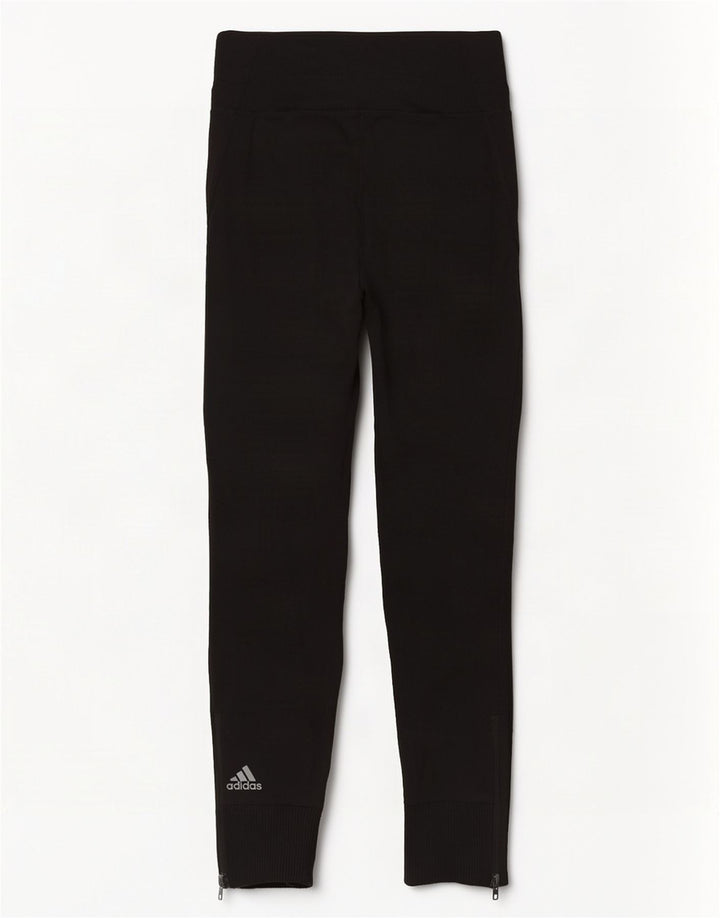 Adidas Damen Trainingshose UK 8/10 Small Schwarz Rayon