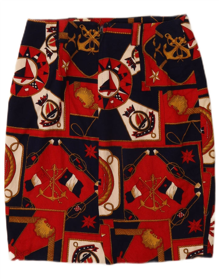 LES COPAINS Damen Bleistiftrock IT 42 Medium W26 Marineblau