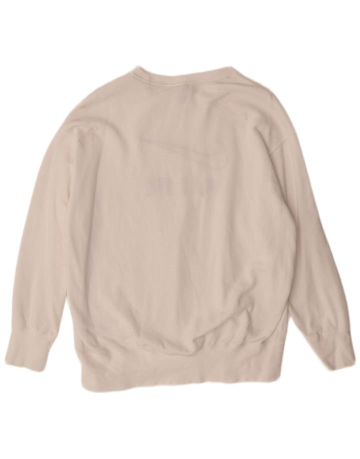 NIKE Herren-Sweatshirt mit lockerer Passform, Grafik, XS, weiße Baumwolle