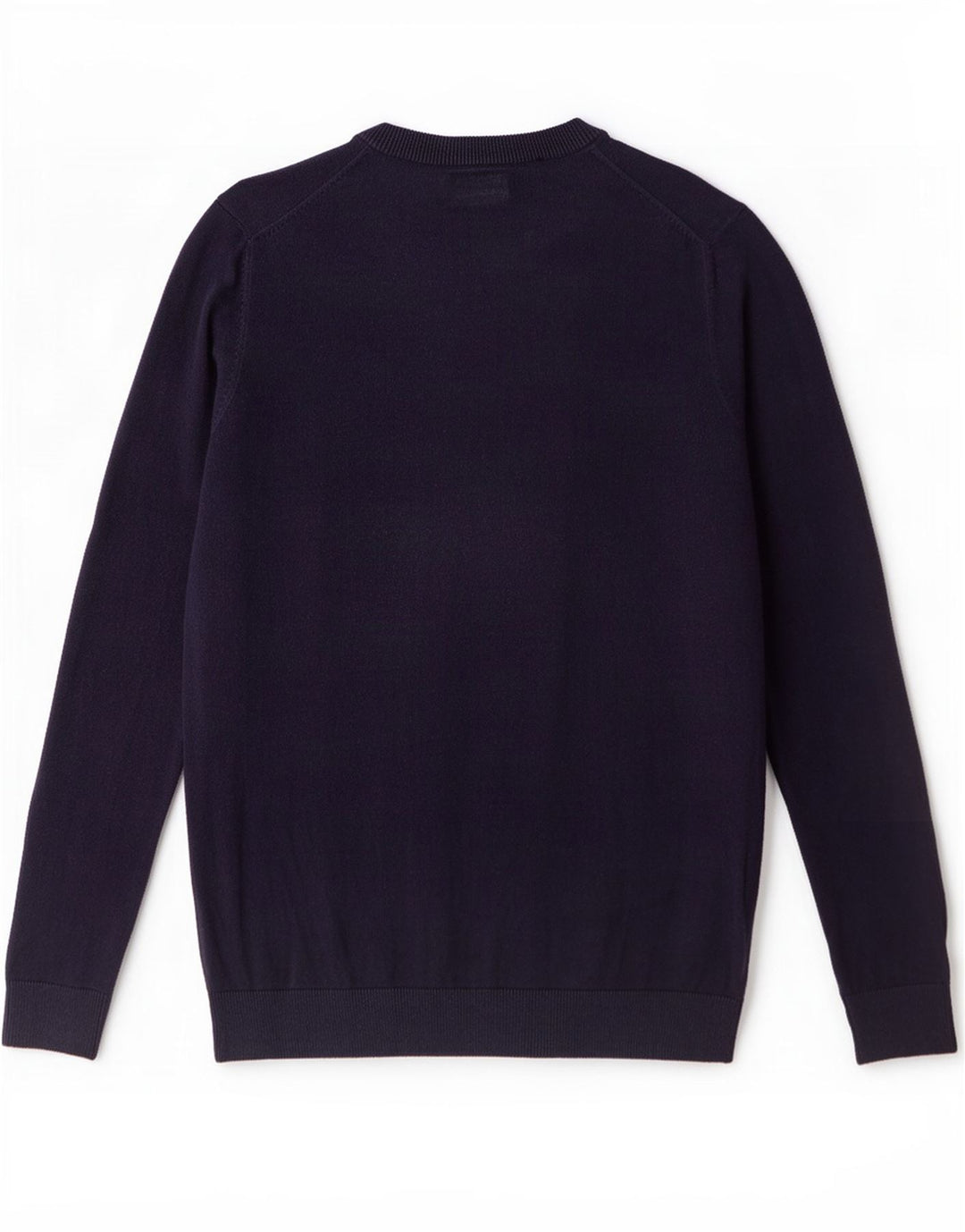 Guess Herren-Pullover mit V-Ausschnitt aus mittelblauer Baumwolle