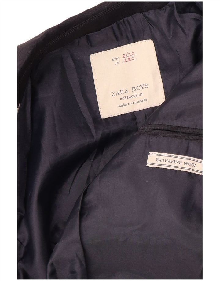 Zara Jungen-Blazer mit 2 Knöpfen, 9–10 Jahre, marineblaue Wolle