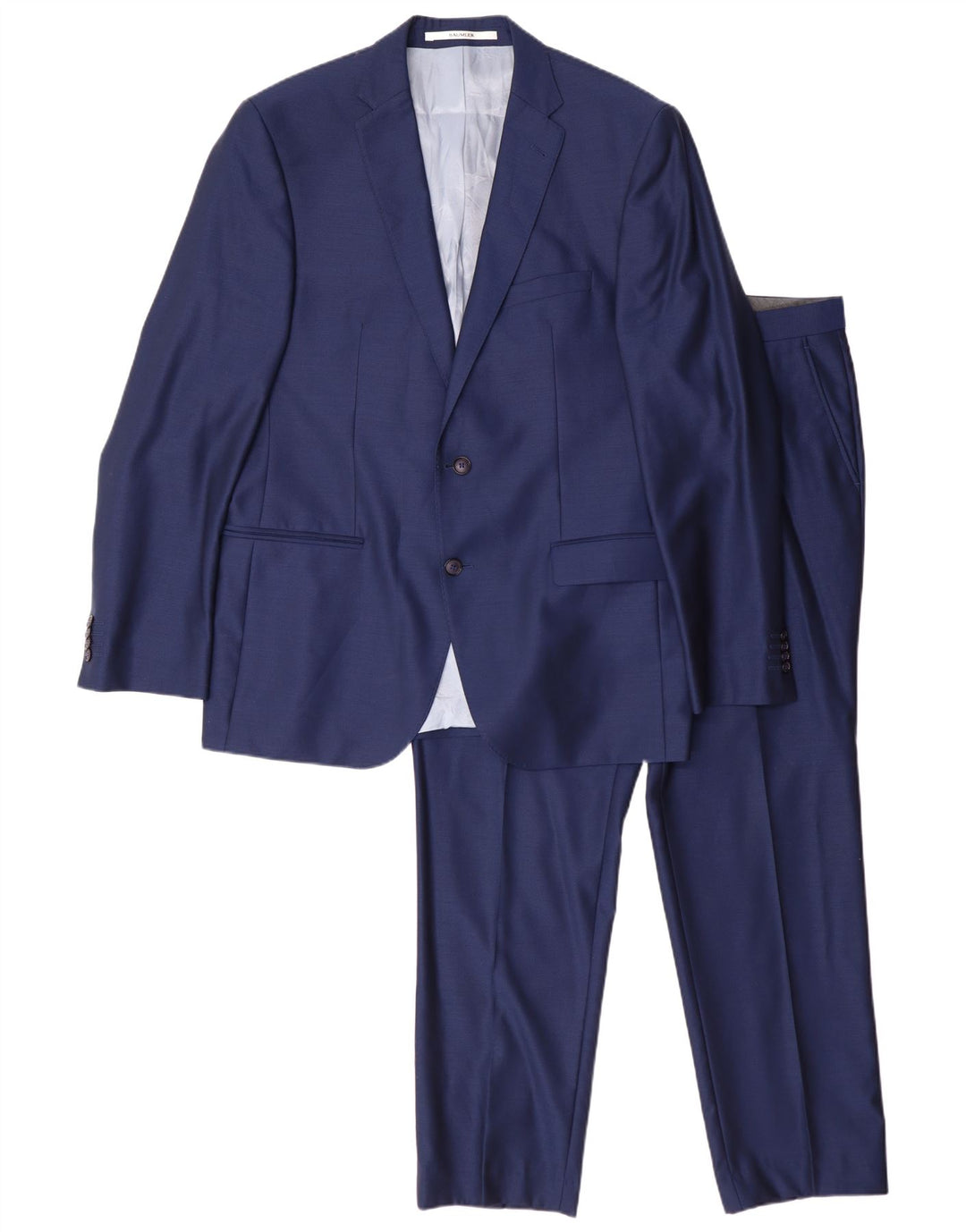 Baumler Herren-Anzug mit 2 Knöpfen, 2-teilig, Größe 52, XL, W38, L29, Marineblau, Schurwolle