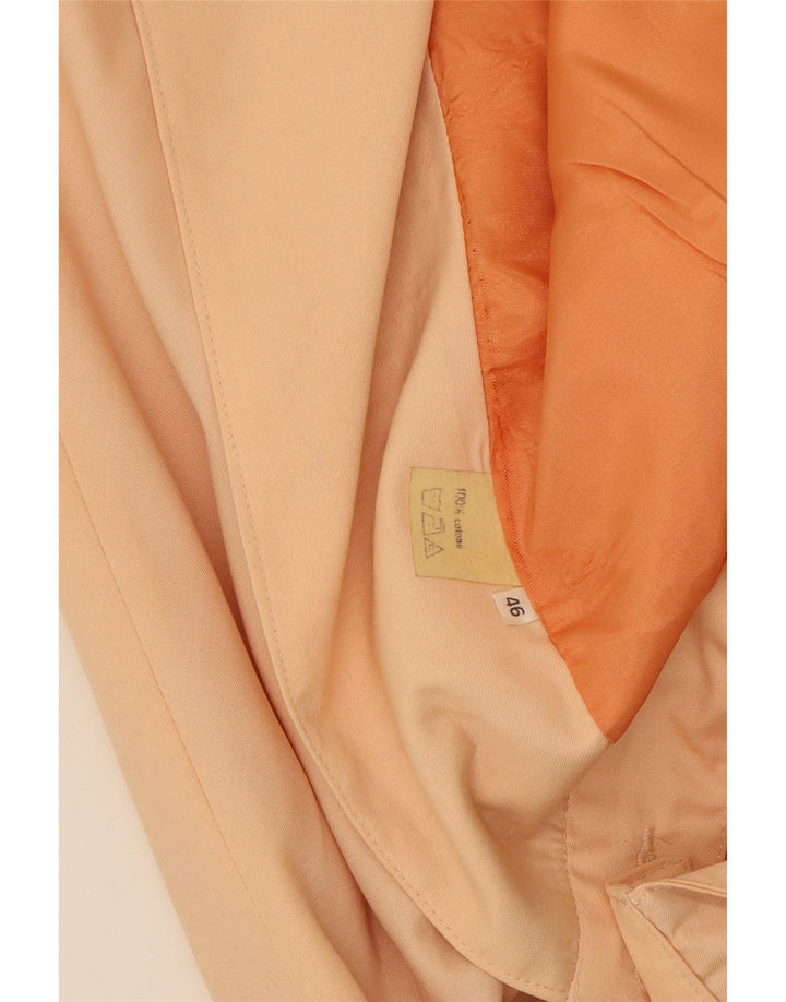 VINTAGE Womens 3/4 Sleeve Bomber Jacket IT 46 Large Beige Cotton Vintage Vintage and Second-Hand Vintage from Messina Hembry 