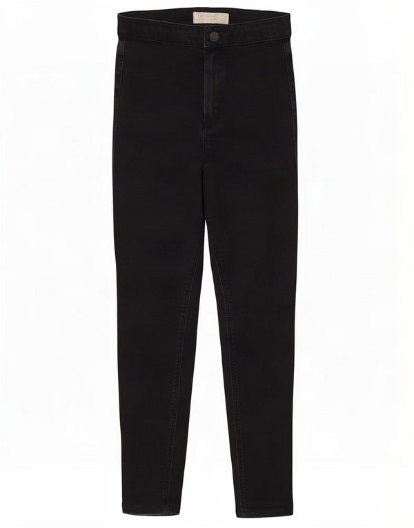 Topshop Damen Skinny Jeans W26 L30 Schwarze Baumwolle