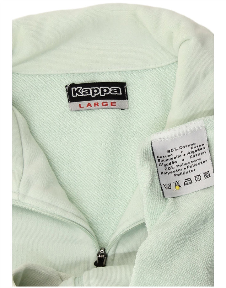 Kappa Damen-Trainingsanzug-Top-Jacke, UK 14, Größe L, grüne Baumwolle