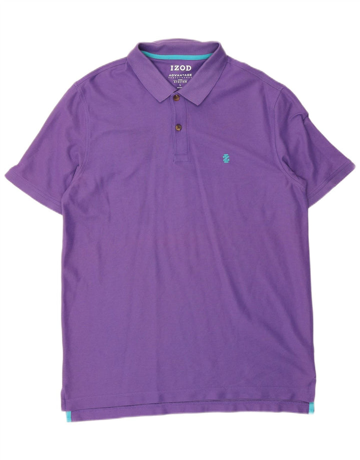 Izod Herren-Poloshirt, Größe L, Lila, Baumwolle