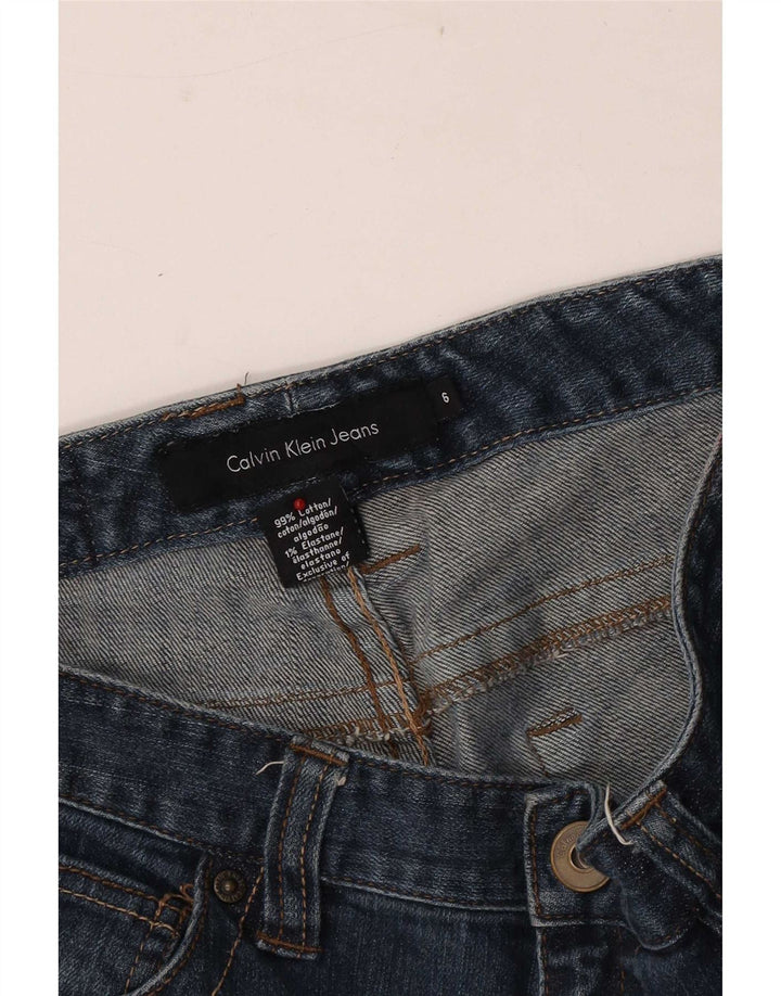 Calvin Klein Damen Bootcut Jeans US 6 Medium W30 L31 Blaue Baumwolle