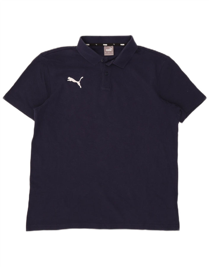Puma Herren-Poloshirt, groß, marineblau, Baumwolle